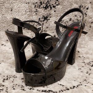 Demonia Dolly-09 Black Patent Heels Size 13